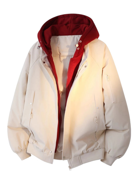 FAKE-LAYER HOODIE PARKA TT006