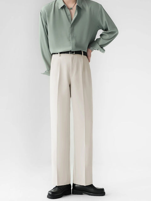 STRAIGHT SLACKS PANTS st1173