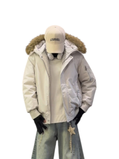 FUR-TRIM CLEANFIT HOODIE PARKA tt027