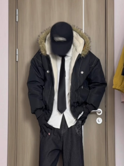 FAUX FUR HOODIE JACKET TT081