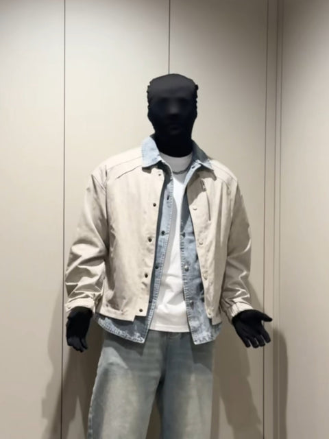 FAKE-LAYER PANELLED DECONSTRUCTED CLEANFIT JACKET ST5115