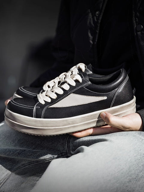 VINTAGE BLACK LOW-TOPS st004