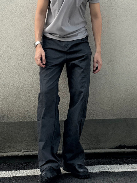 VINTAGE WASHED PANELLED LOOSE STRAIGHT PANTS ST5148