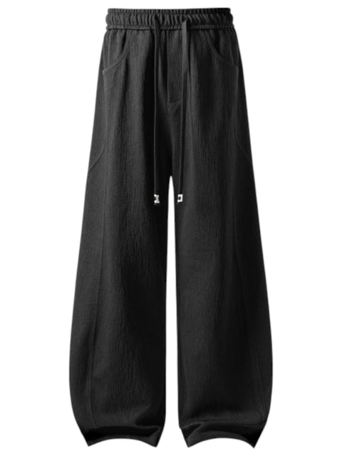 CURVED-CUT WRINKLE TROUSERS st5044