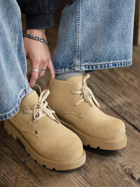 ROUND-TOE CHUNKY DERBY BOOTS ST5123