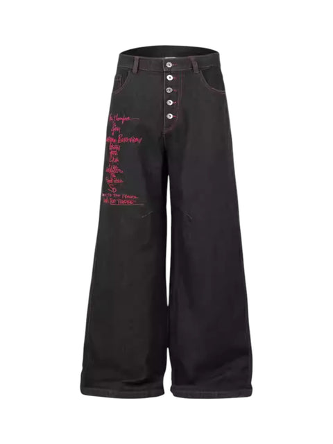 VINTAGE AMERICAN EMBROIDERED FLARED JEANS tt024