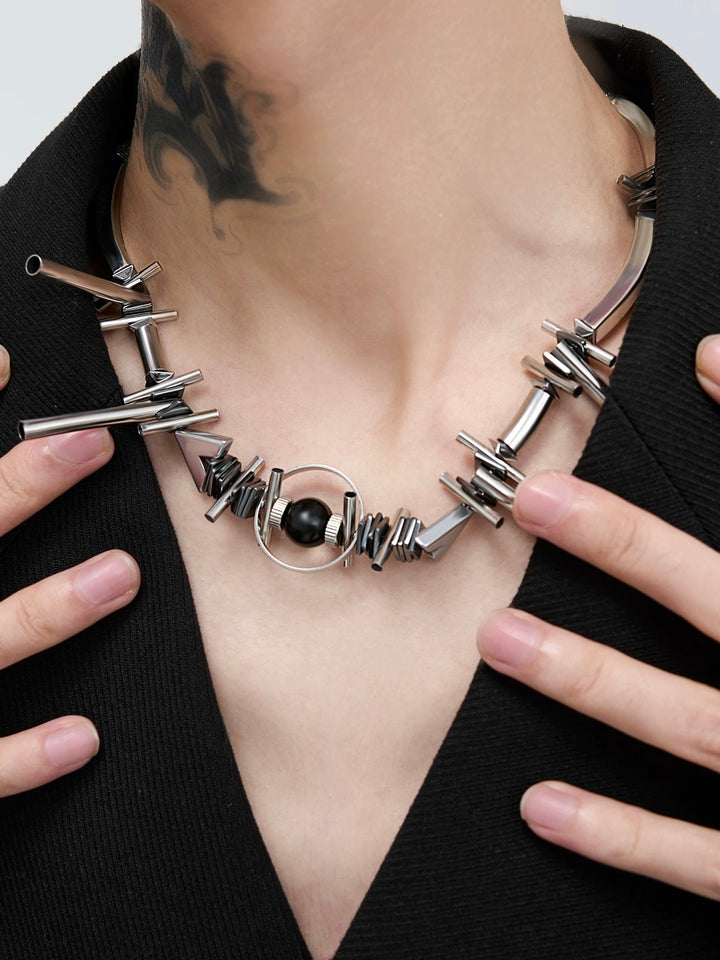 [STRUC TON] FUTURISTIC SPIKE NECKLACE ST1175