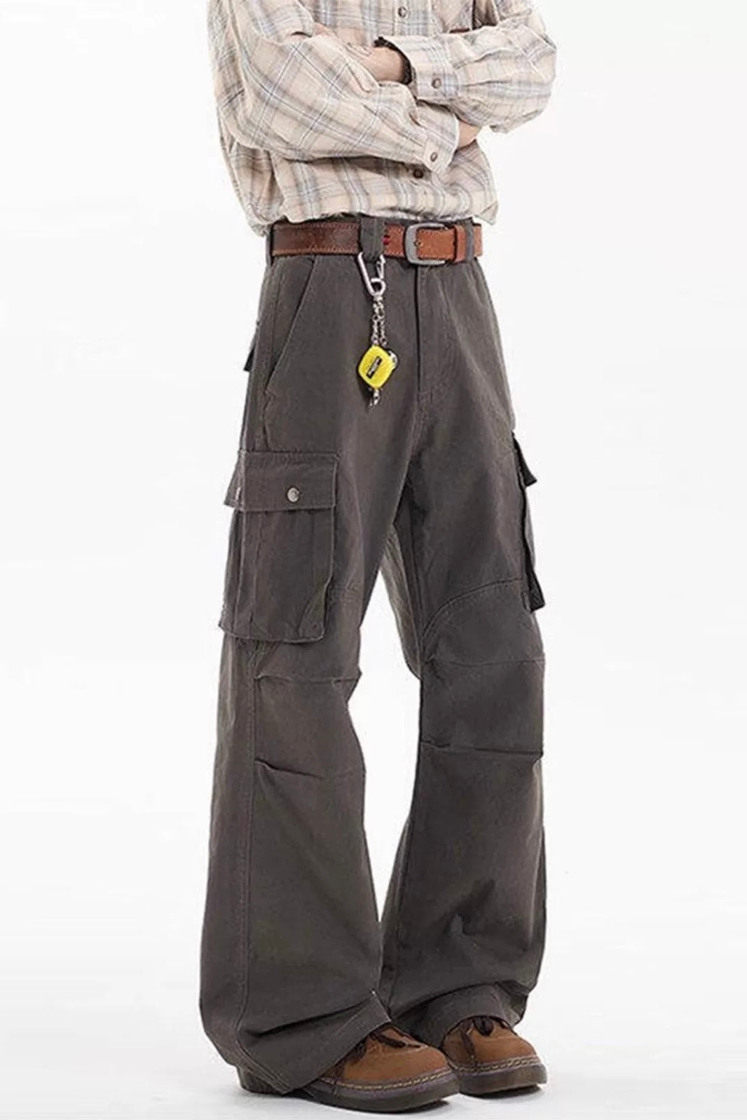 [FLAT ROOM] VINTAGE MULTI-POCKET WIDE-LEG CARGO PANTS ST2050