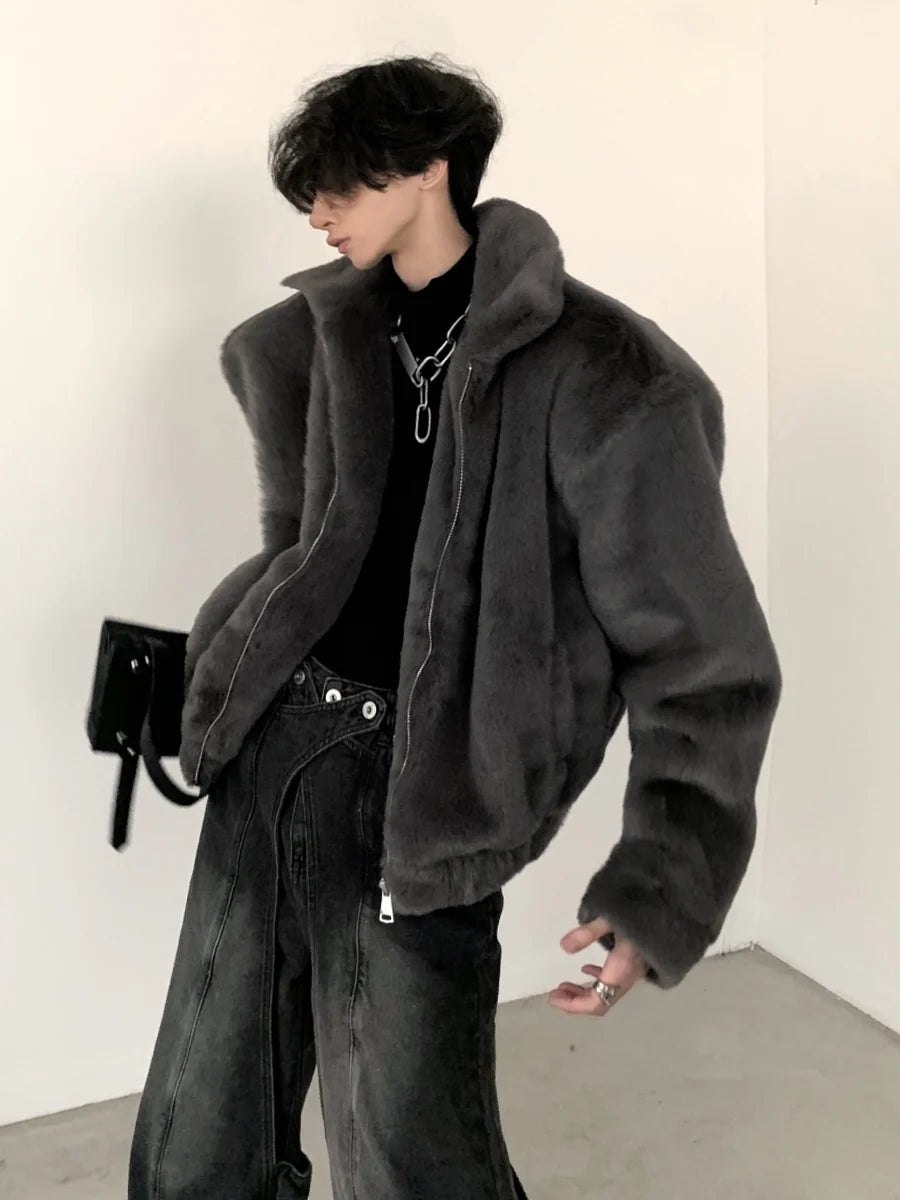 [AUTUMNWIND] FLUFFY PLUSH THICKENED JACKET ST610