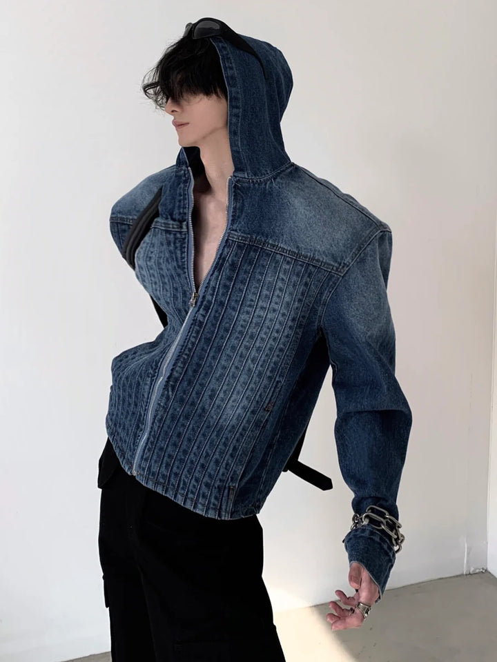 [AUTUMNWIND] HIGH STREET HOODED DENIM JACKET ST1712