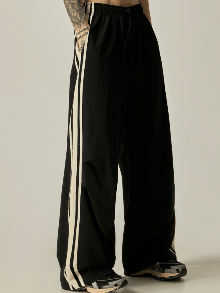 Striped loose wide-leg casual pants st2237