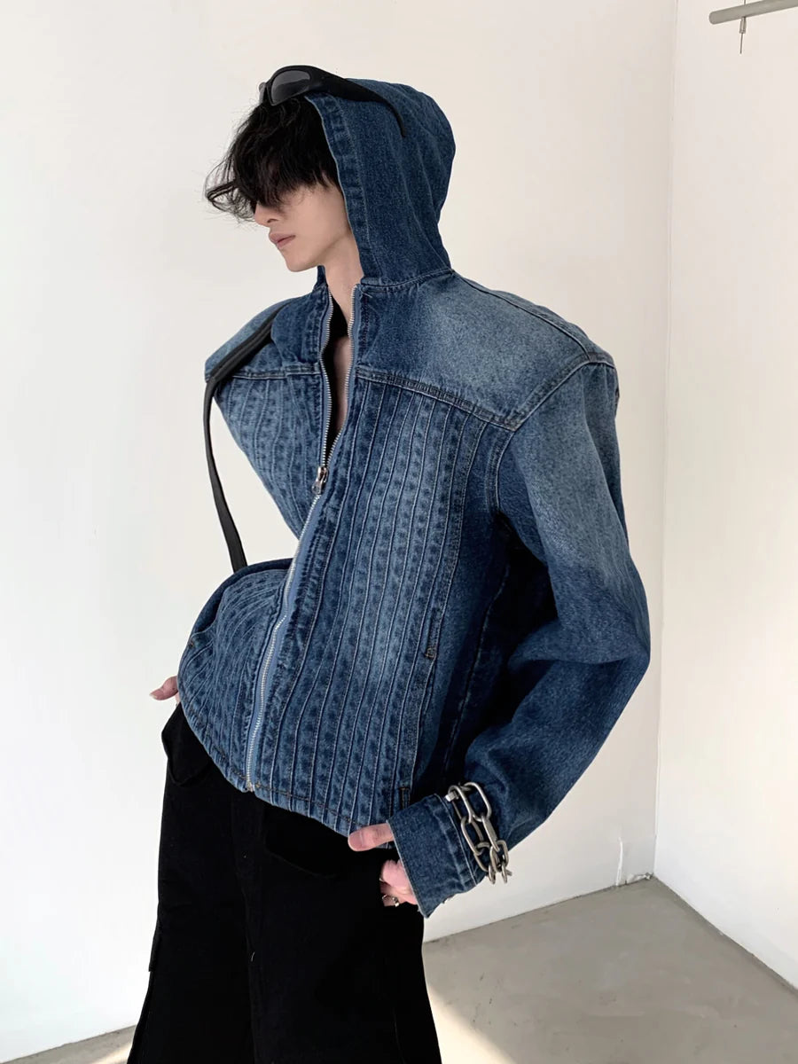 [AUTUMNWIND] HIGH STREET HOODED DENIM JACKET ST1712