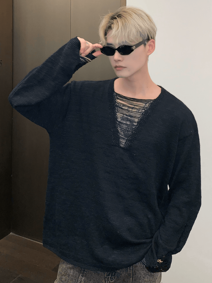 [CUIBUJU] V-neck loose trend within shirt st2061