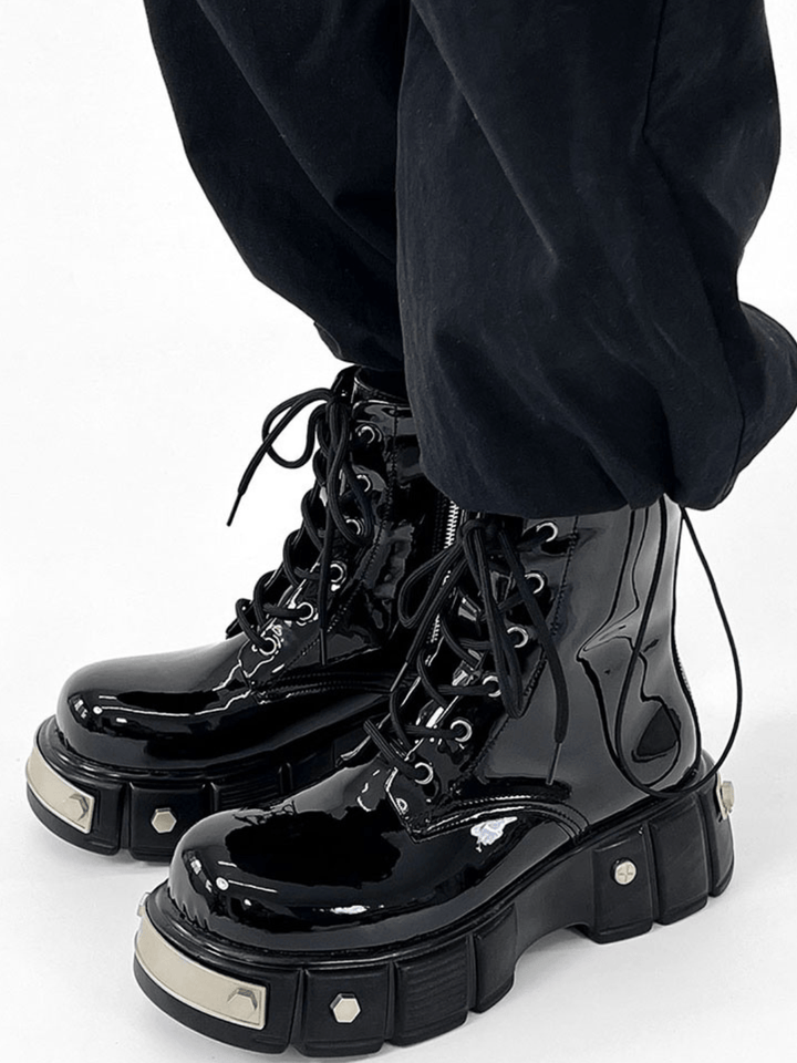 punk zipper biker boots st1957