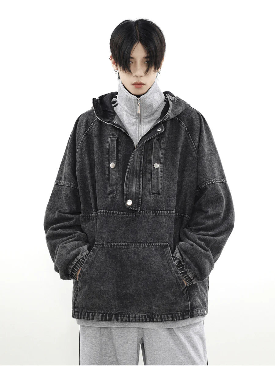 [MRNEARLY] VINTAGE WASHED DENIM HOODED ST1180