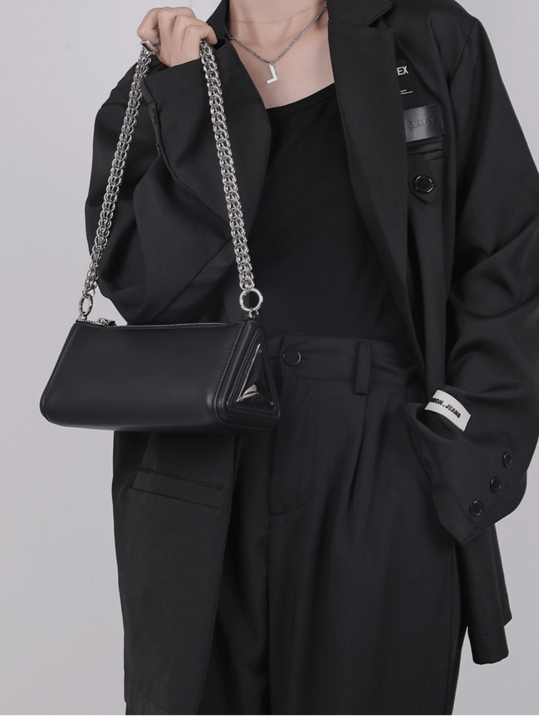 [luckystudio] Triangle Simple Crossbody Bag st1944