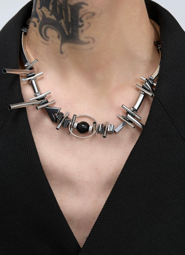 [STRUC TON] FUTURISTIC SPIKE NECKLACE ST1175