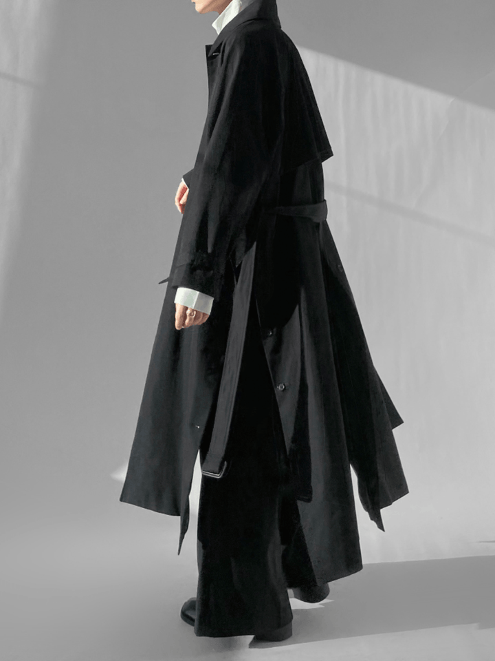 [North autumn X] trend loose long over-the-knee coat st1570