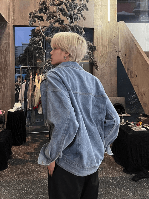 [K09] washed denim jacket st1923