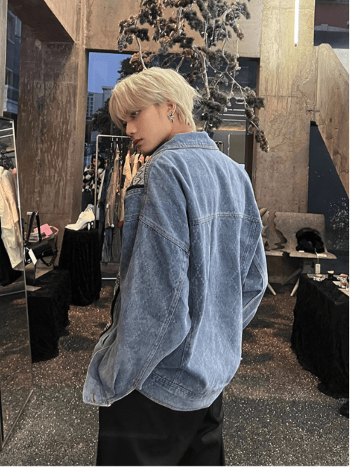 [K09] washed denim jacket st1923