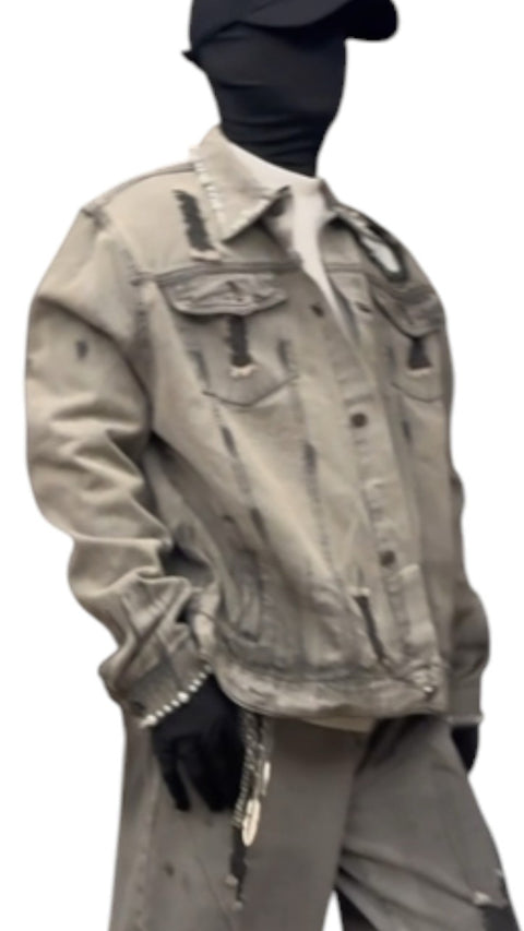 PEARL TIE-DYE PANELLED JACKET TT055