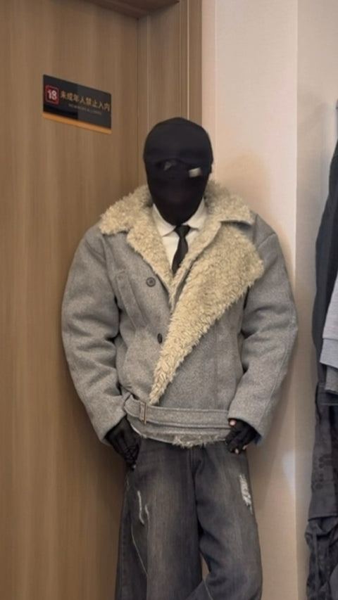 WOOL PANELLED PARKA TT057
