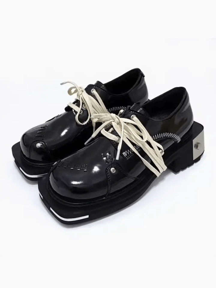 BRITISH STYLE RACE-UP NICHE DESIGN HEAD SHOES ST553