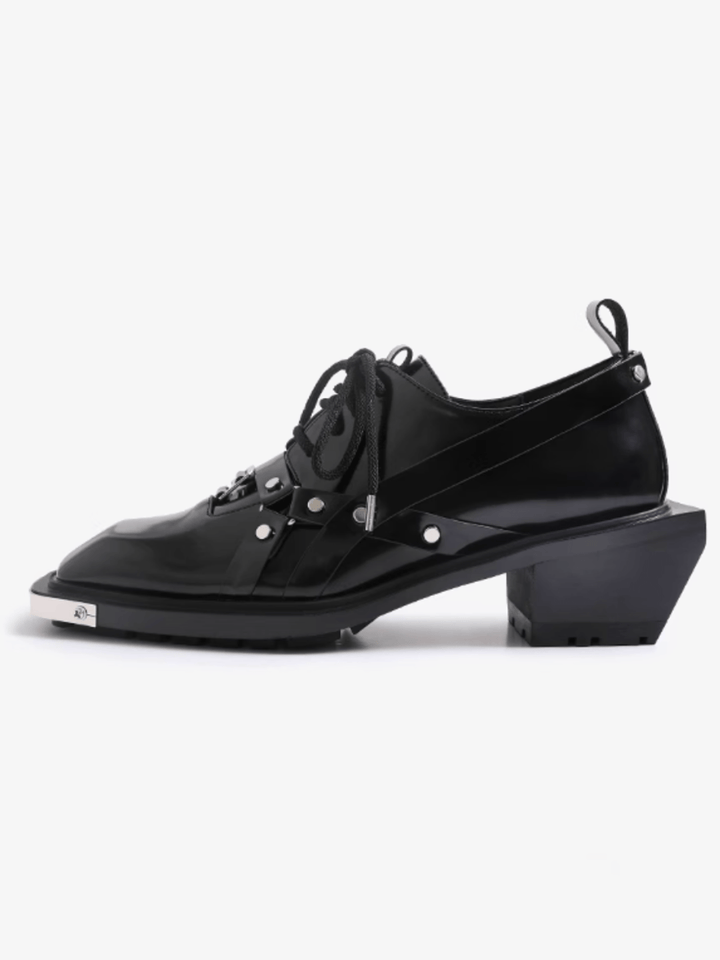 Square Toe Derby Leather Shoes st2046
