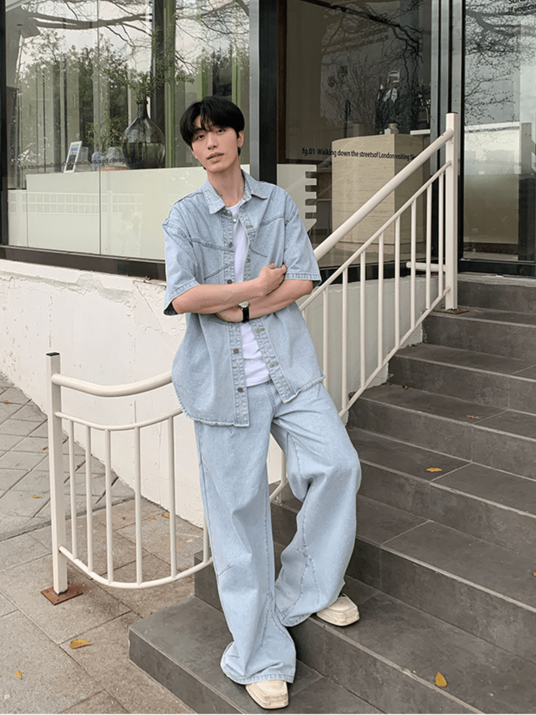 [ONELYC1NS] washed denim tops + bottoms st2081