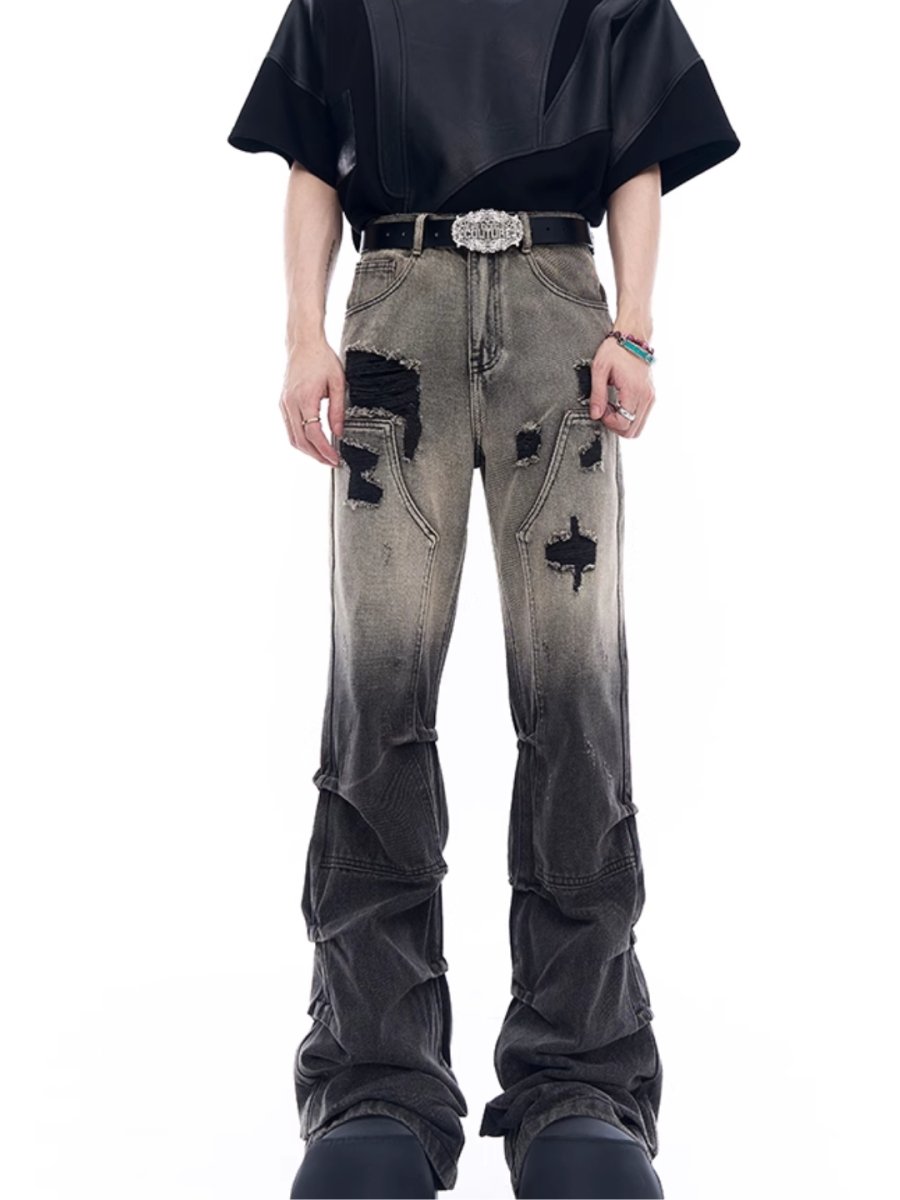 [STARTEXCEEDEND] damage denim pants st2498