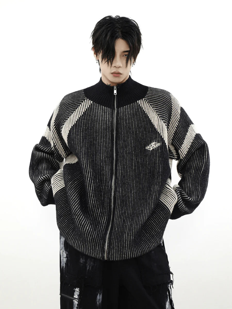 [MRNEARLY] STRIPED TURTLENECK SWEATER ST1182