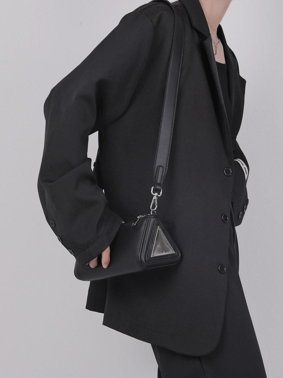 [luckystudio] Triangle Simple Crossbody Bag st1944