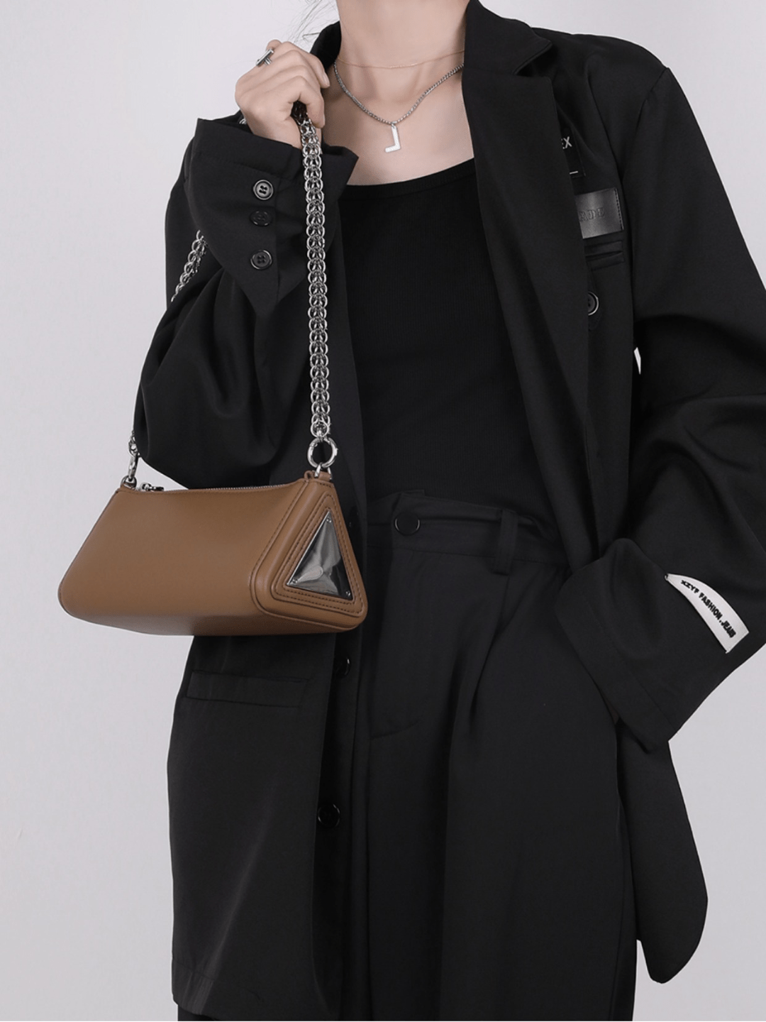 [luckystudio] Triangle Simple Crossbody Bag st1944