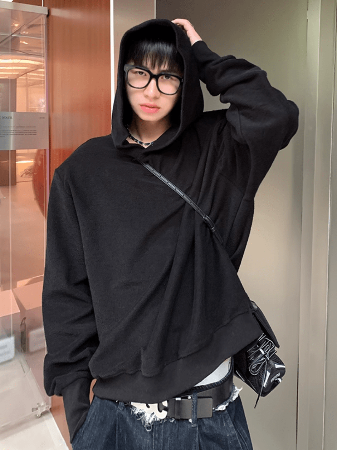 [ESC MAN STUDIO] daily casual hooded st1844