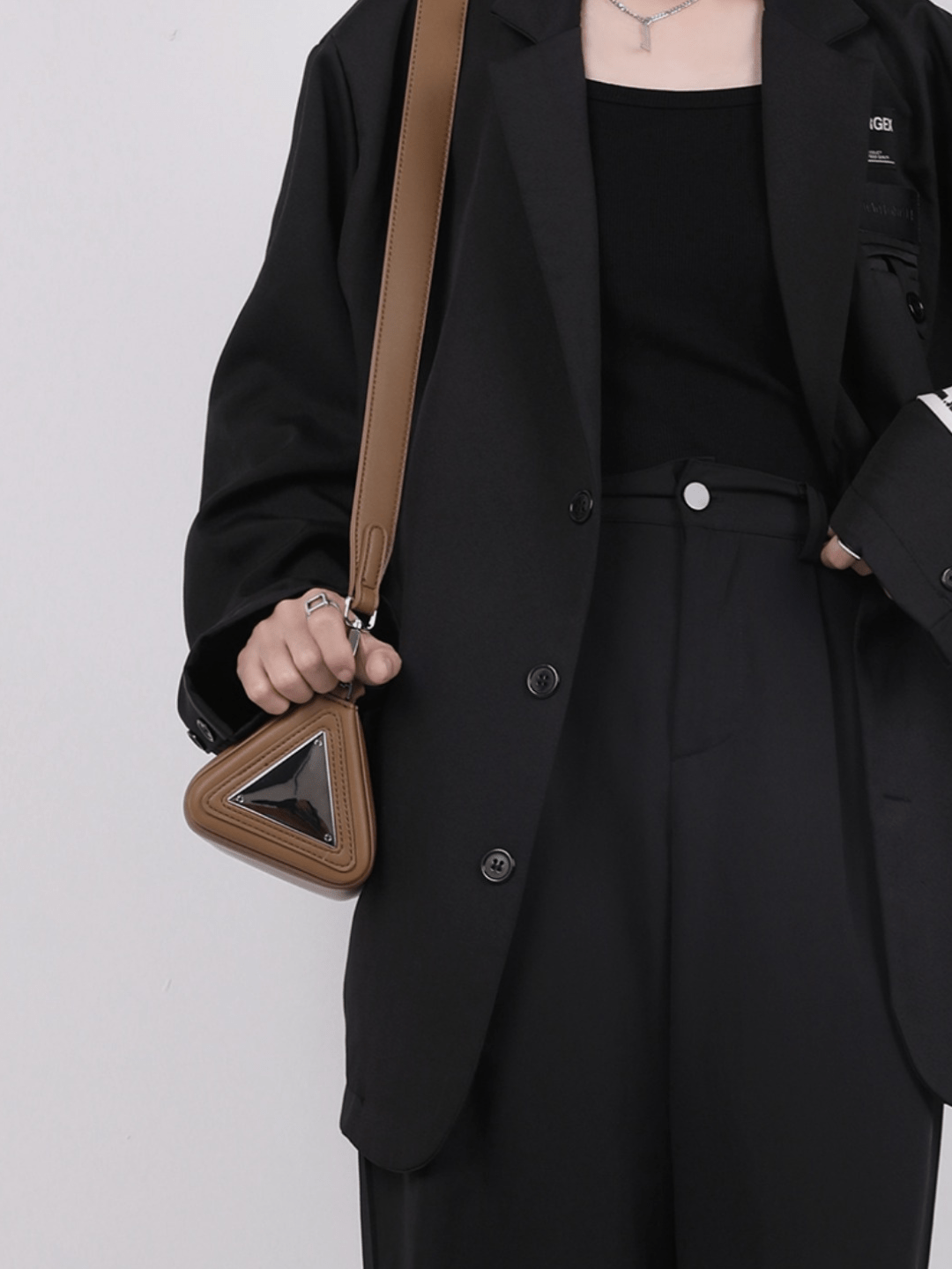 [luckystudio] Triangle Simple Crossbody Bag st1944