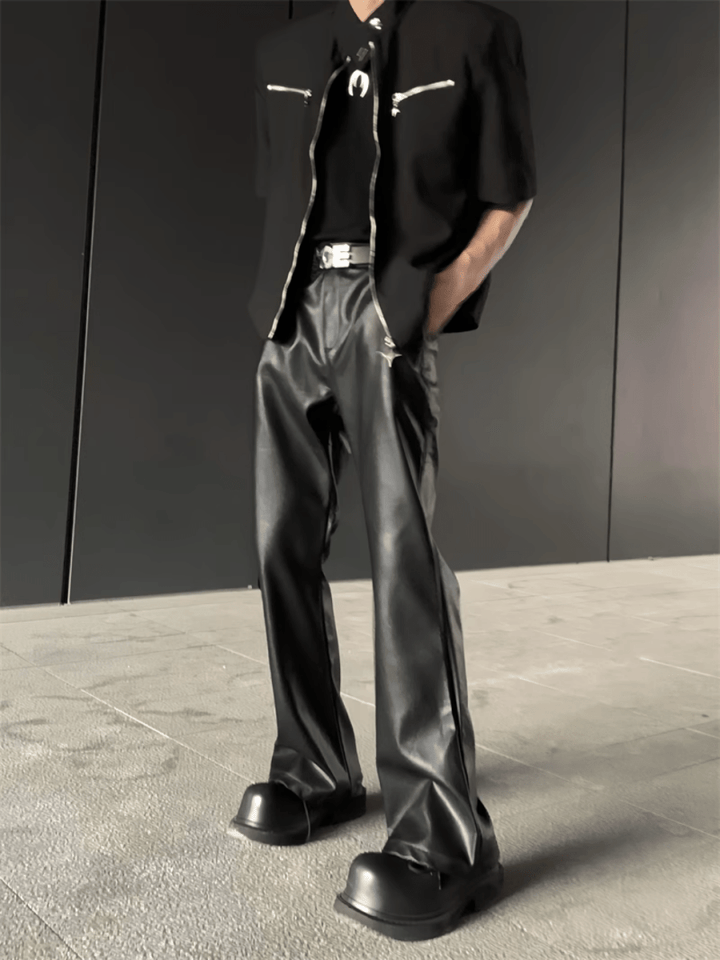 [ACETAILORS] PU leather pants st2810