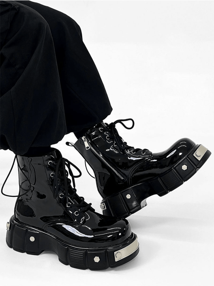 punk zipper biker boots st1957