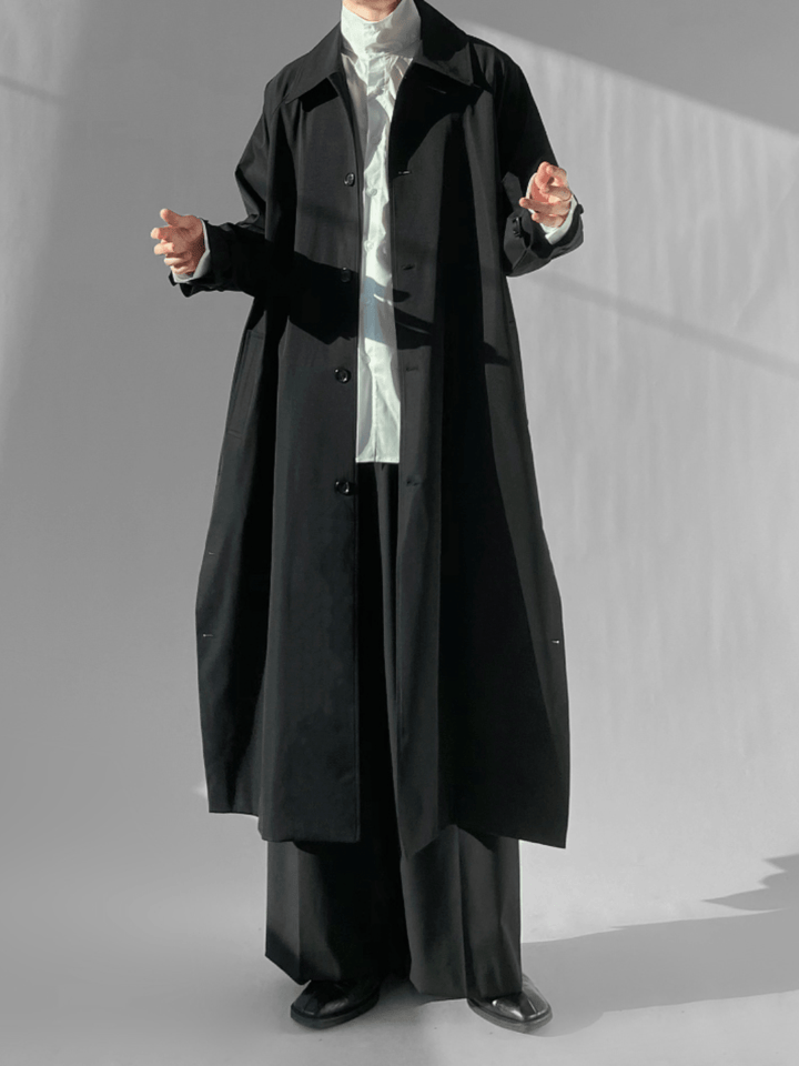 [North autumn X] trend loose long over-the-knee coat st1570