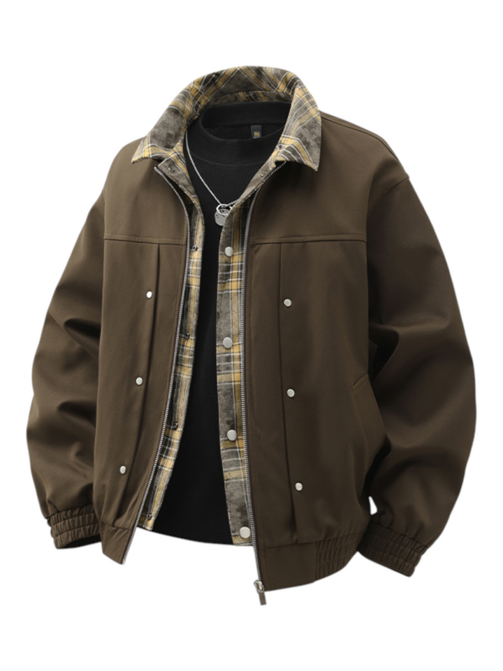 LAYERED-LOOK COLLARED JACKET ST5075