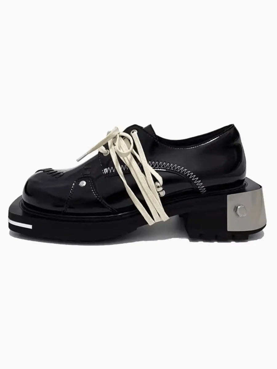 BRITISH STYLE RACE-UP NICHE DESIGN HEAD SHOES ST553