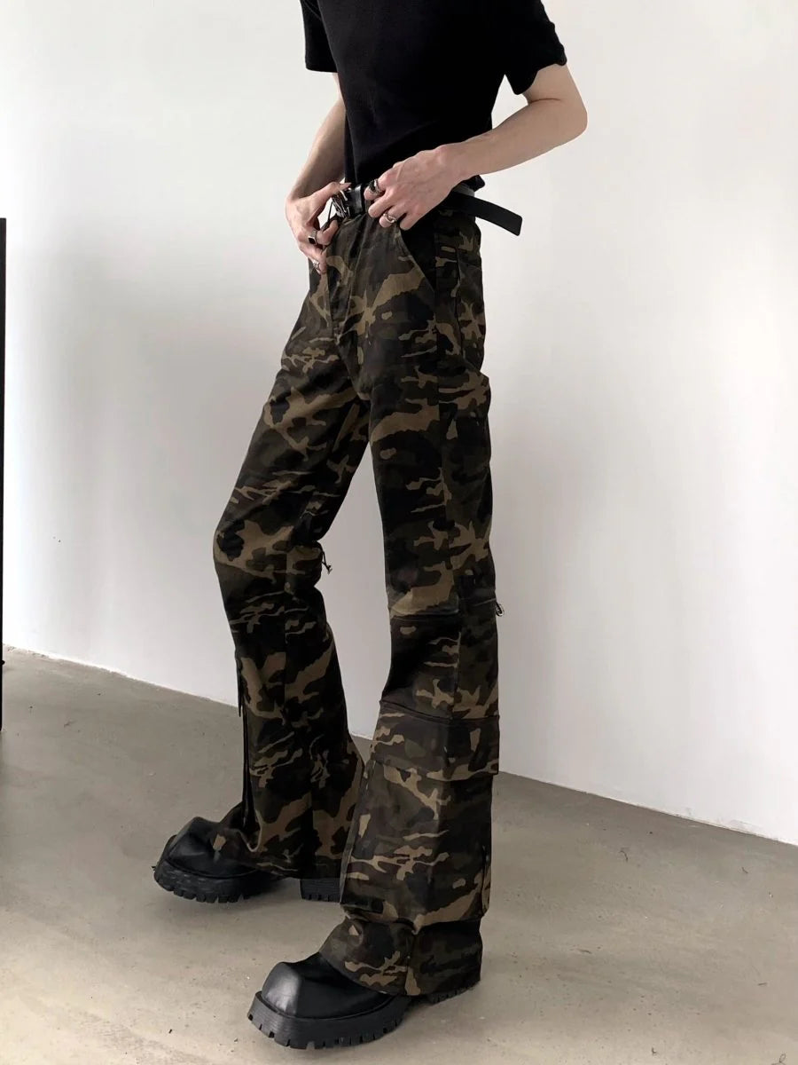 [AUTUMNWIND] CAMOUFLAGE SLIM WORK PANTS ST913