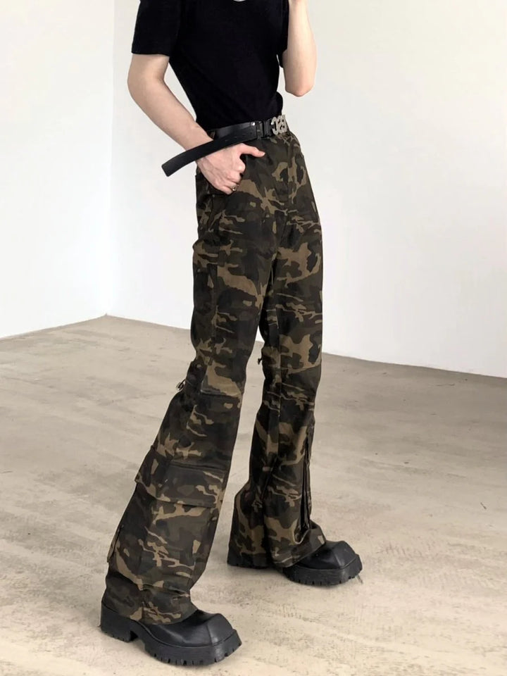 [AUTUMNWIND] CAMOUFLAGE SLIM WORK PANTS ST913