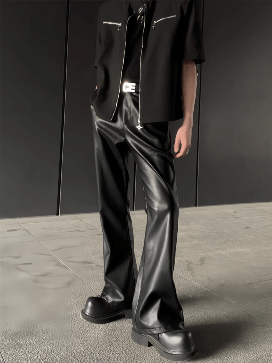 [ACETAILORS] PU leather pants st2810