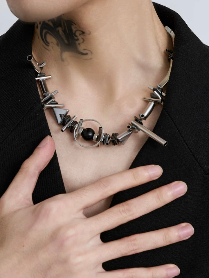 [STRUC TON] FUTURISTIC SPIKE NECKLACE ST1175