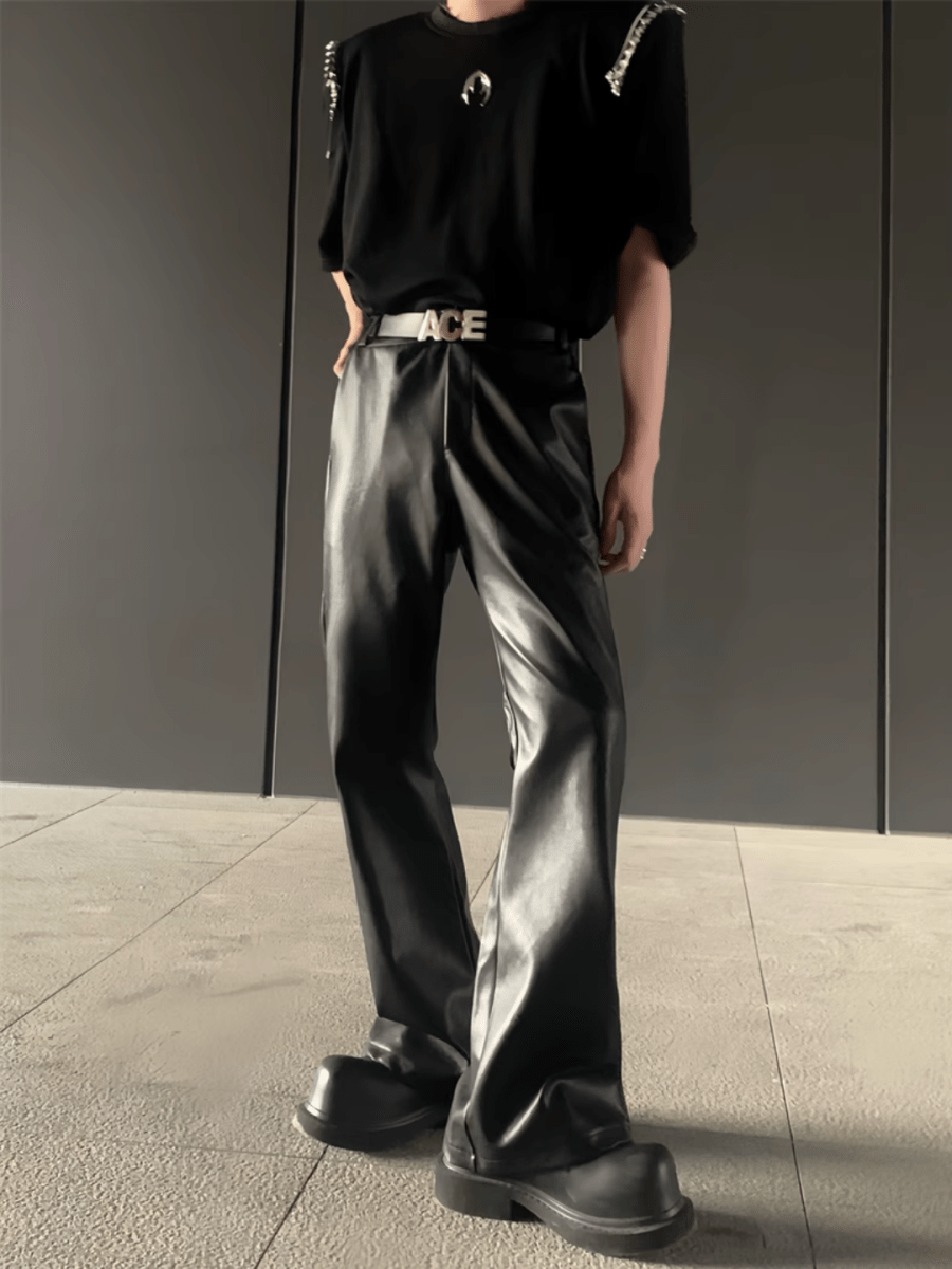 [ACETAILORS] PU leather pants st2810