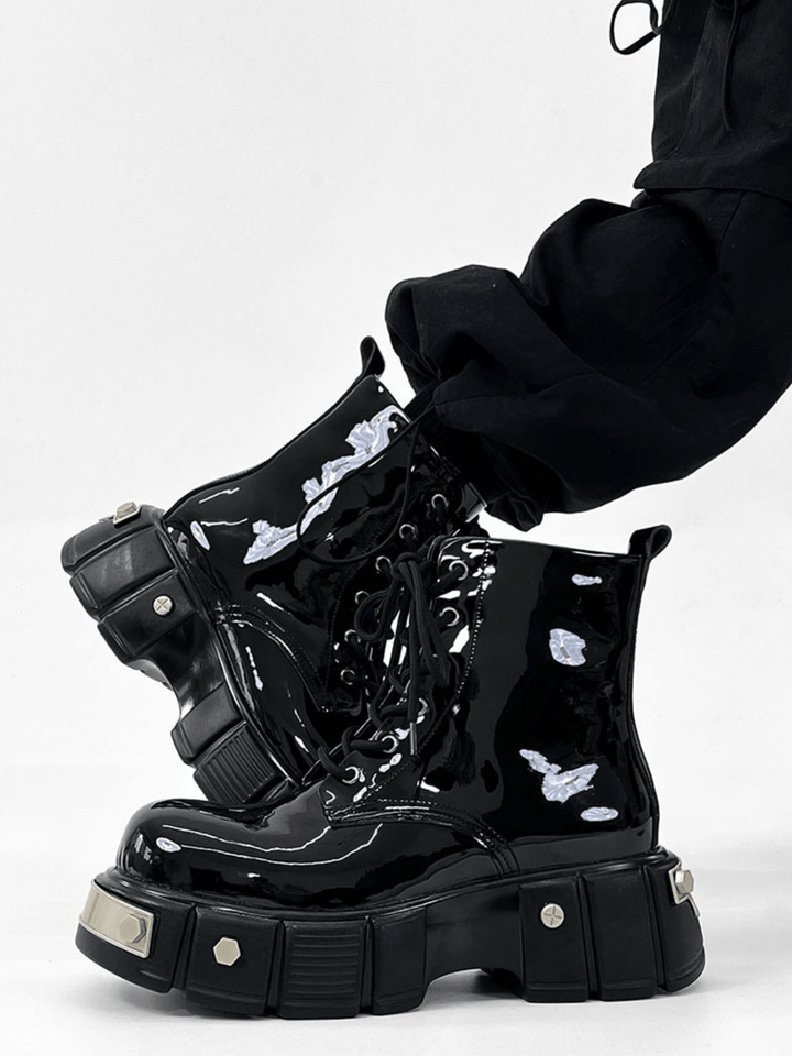 punk zipper biker boots st1957