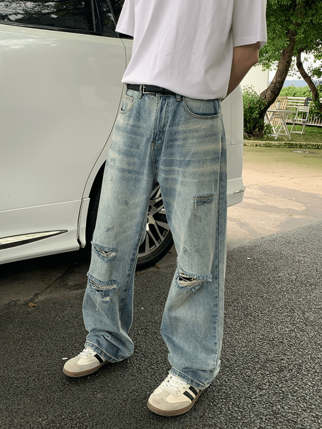 [ONELYC1NS] Distressed Ripped Denim st2091