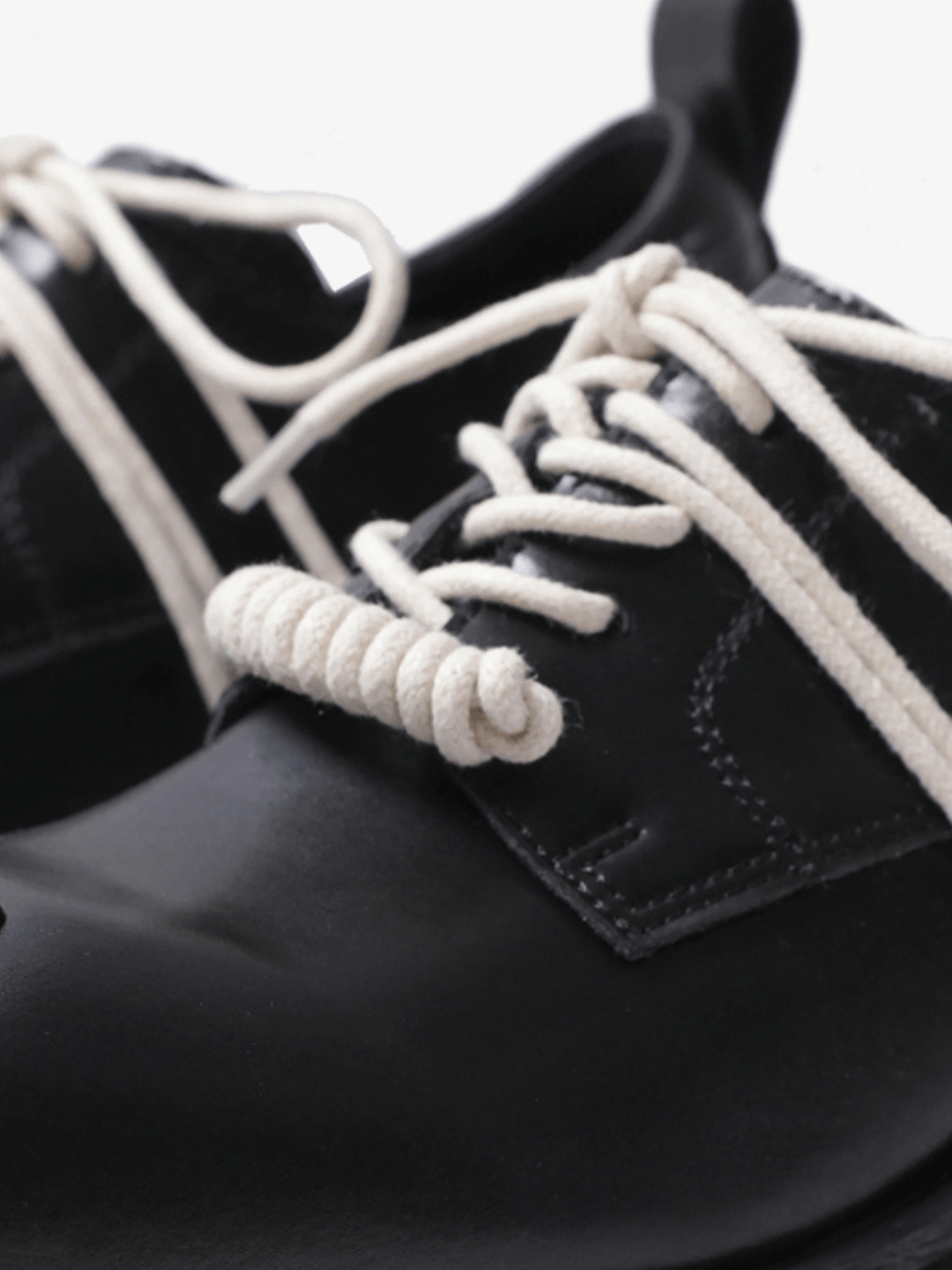 leather square head lace-up Derby shoes st1896