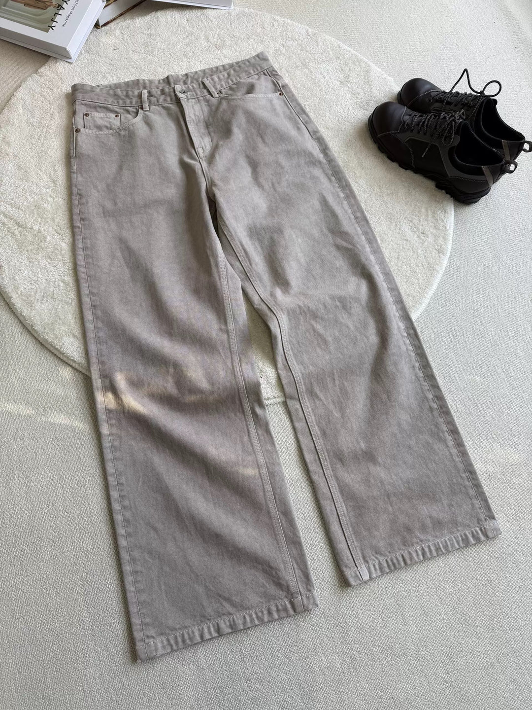 [FLAT ROOM] FADED GRAY A-LINE DENIM st2067