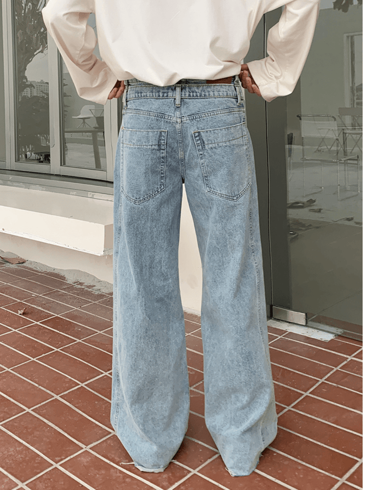 [ONELYC1NS] Double-waist Denim Pants st2090